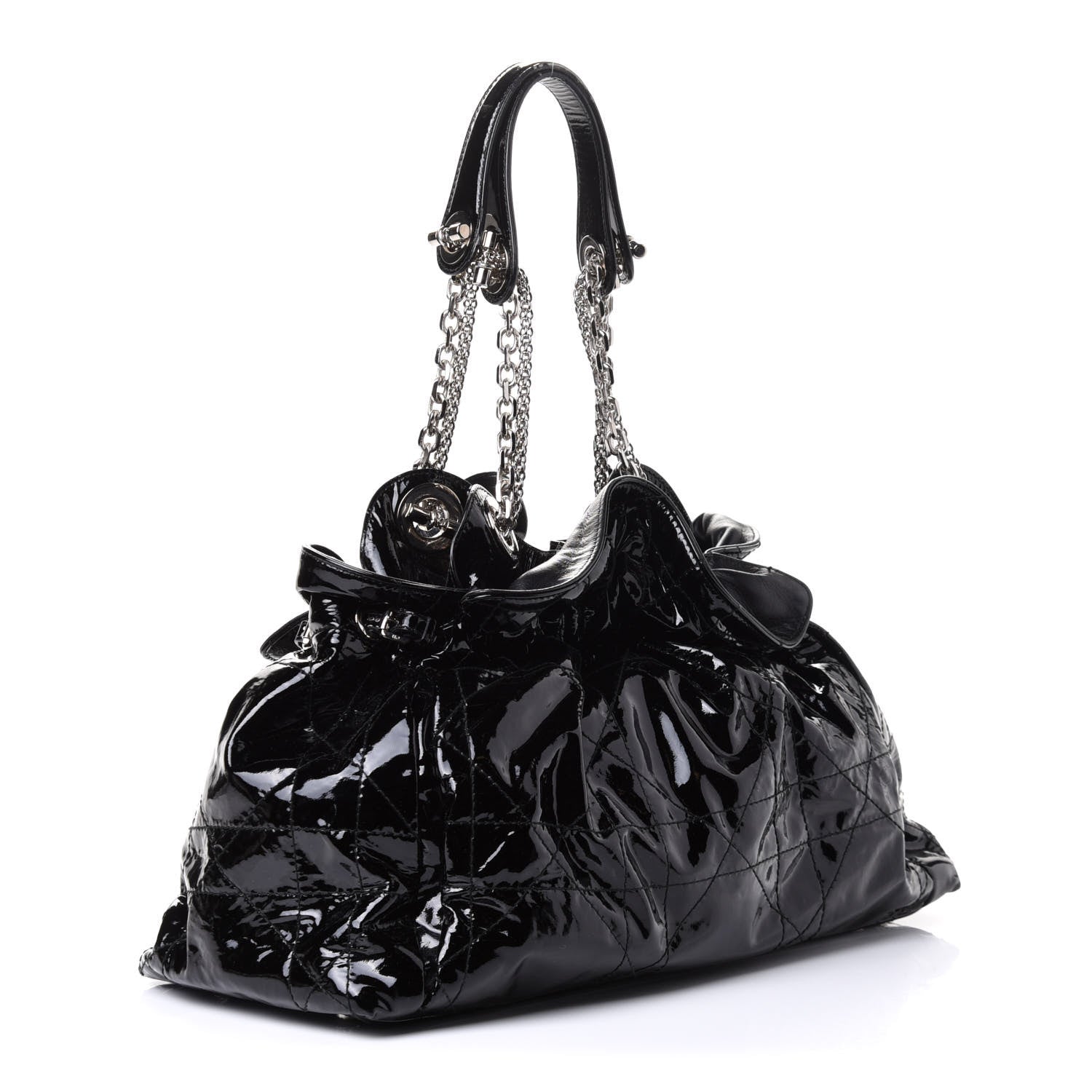Christian Dior Patent Cannage Medium Le Trente Tote Black 2 of 5