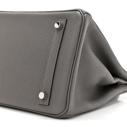 Hermes Togo BIRKIN 30 Etain 9 of 15