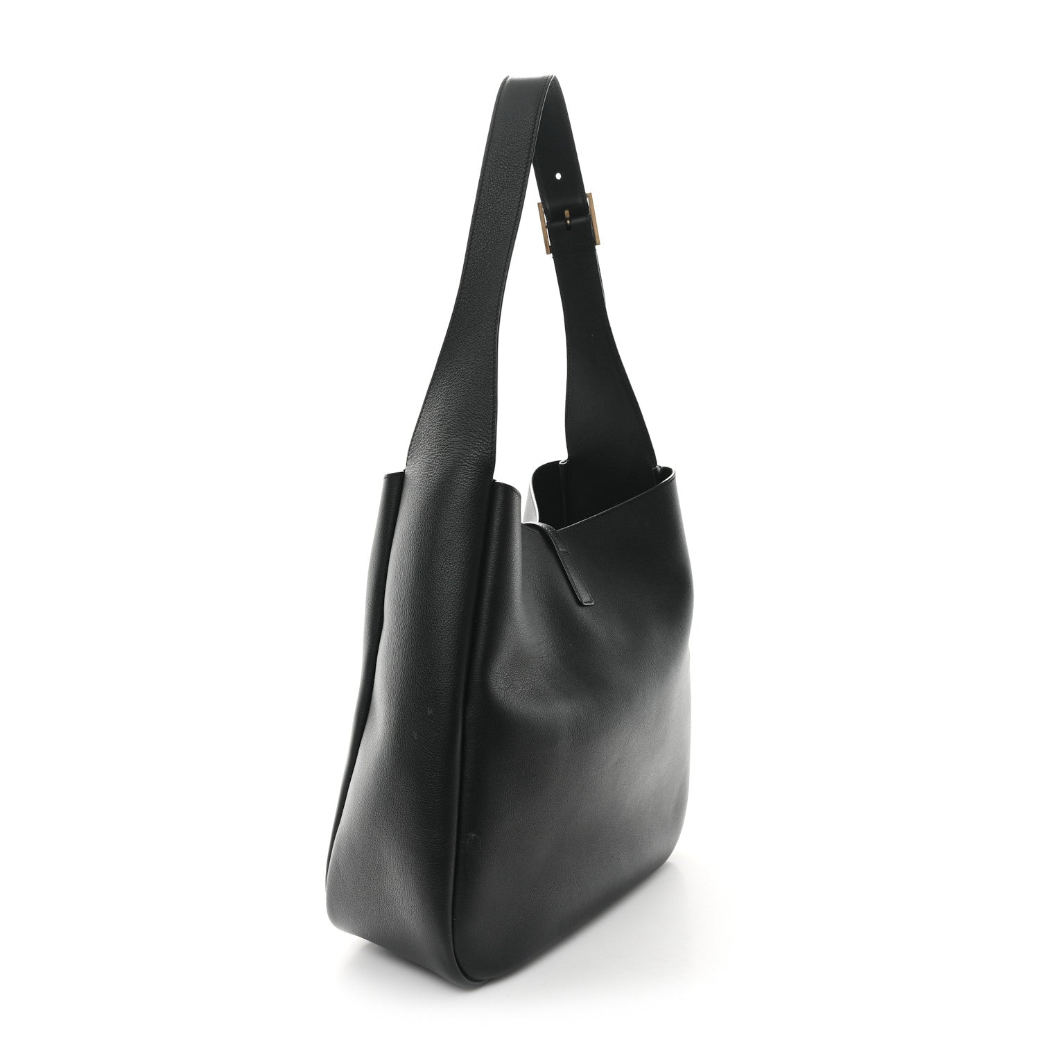 Saint Laurent Smooth Calfskin Large Le 5 A 7 Soft Hobo Black 2 of 11