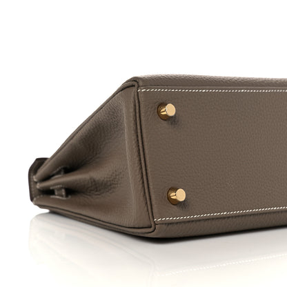 Hermes Togo Kelly Retourne 25 Etoupe 9 of 11