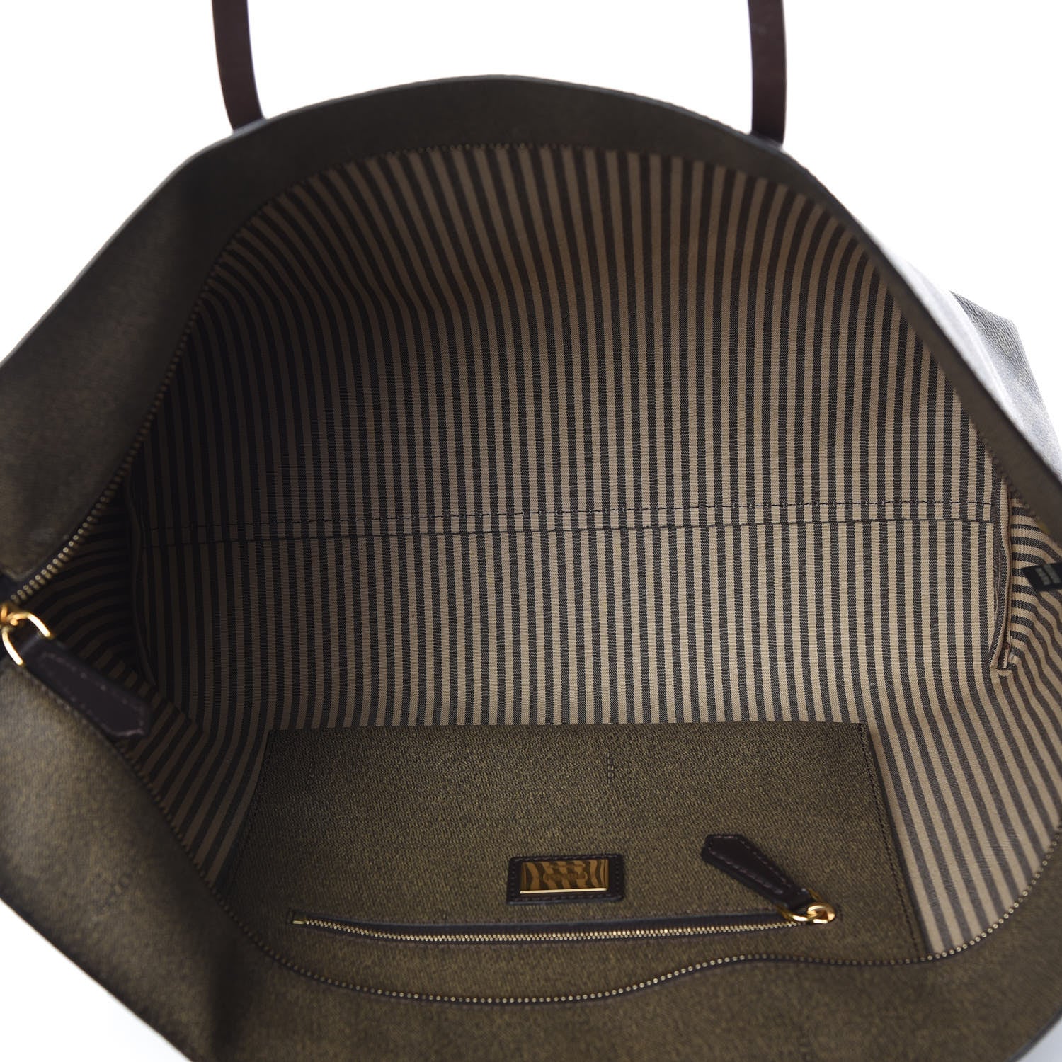 Fendi Zucca Spalmati Medium Roll Tote Tobacco Moro 7 of 11