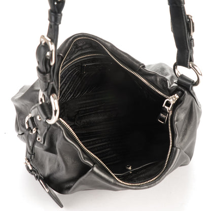 Prada Soft Calf Hobo Nero Black 5 of 8