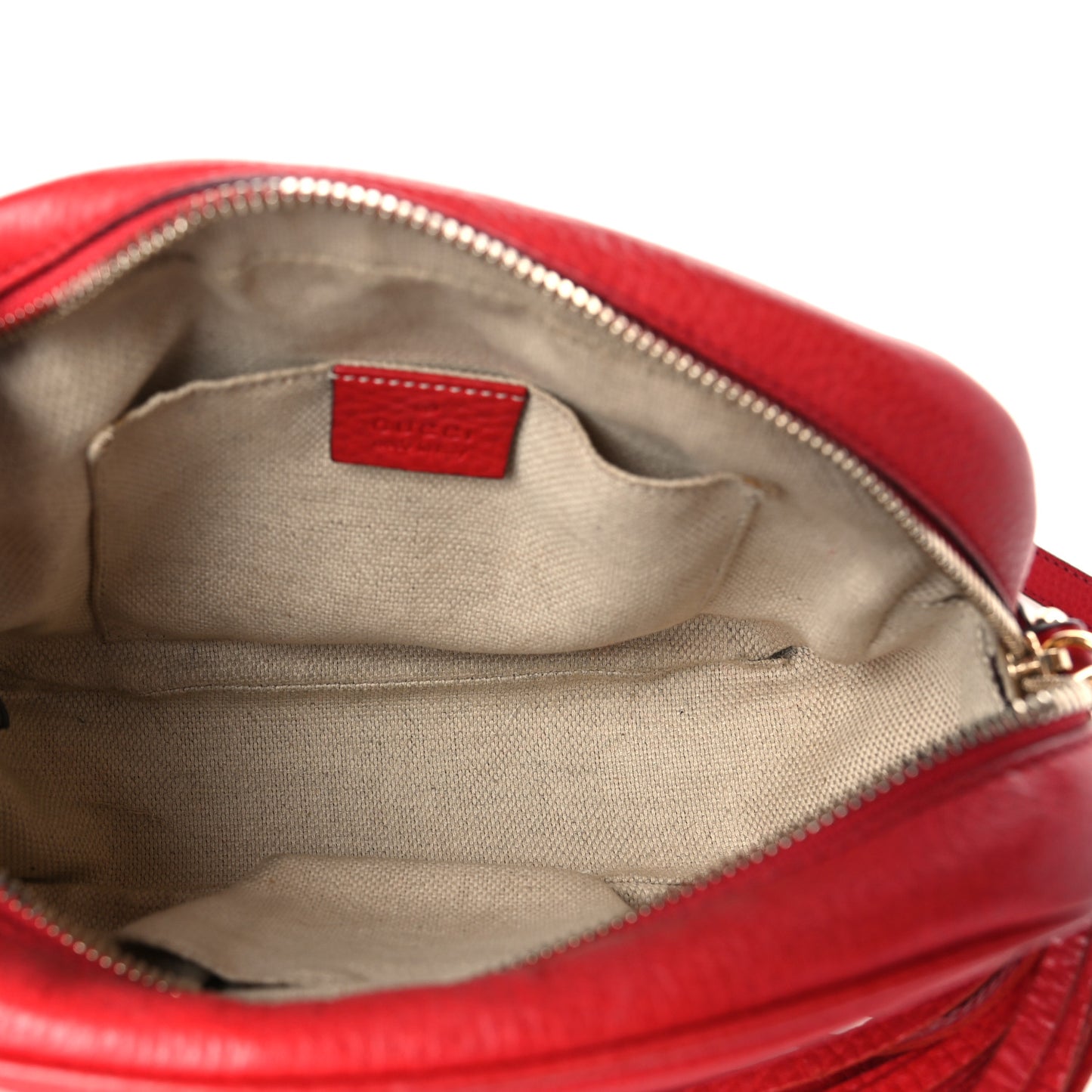Pebbled Calfskin Small Soho Disco Bag Tabasco Red