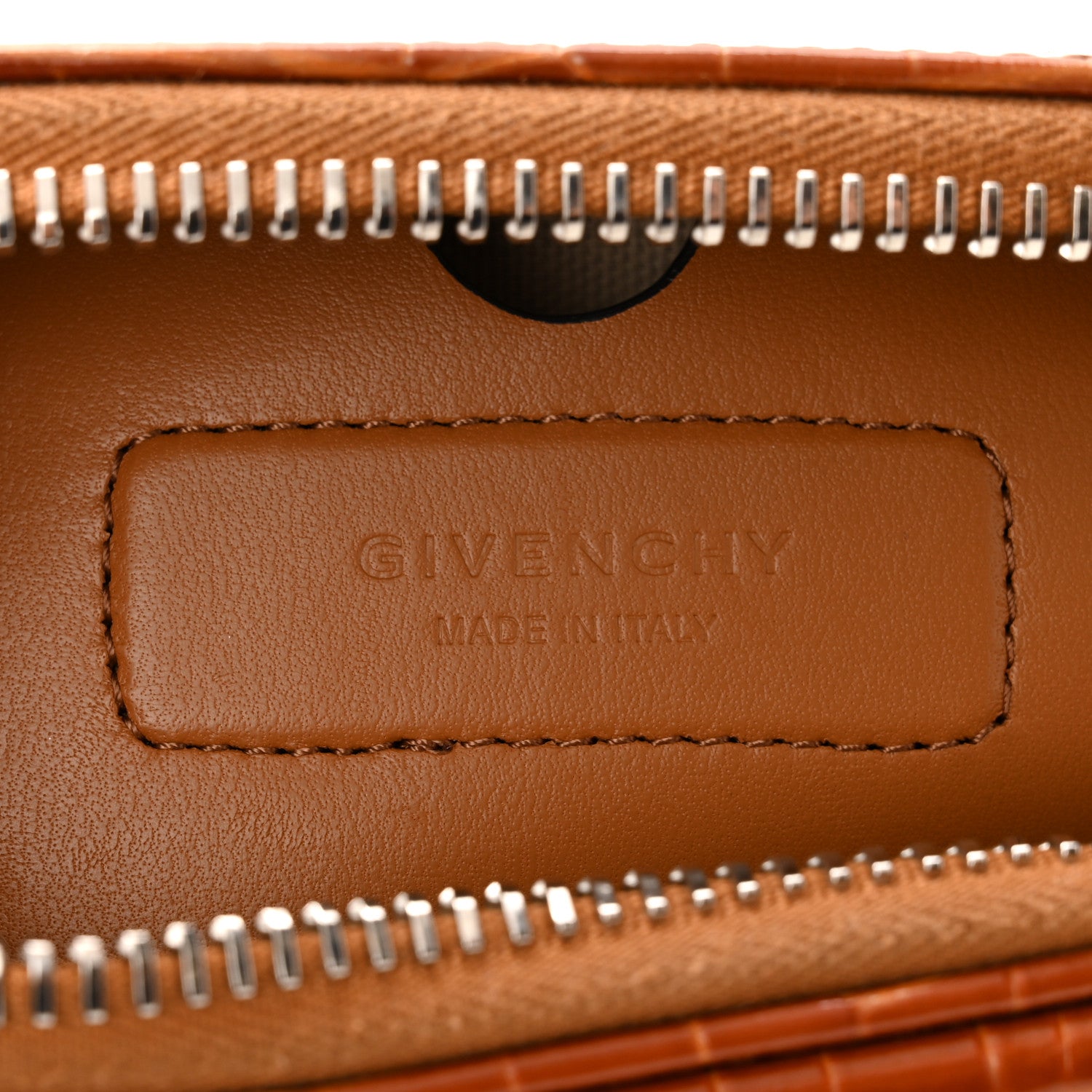 Givenchy Calfskin Crocodile Embossed Nano Antigona Tan 6 of 10