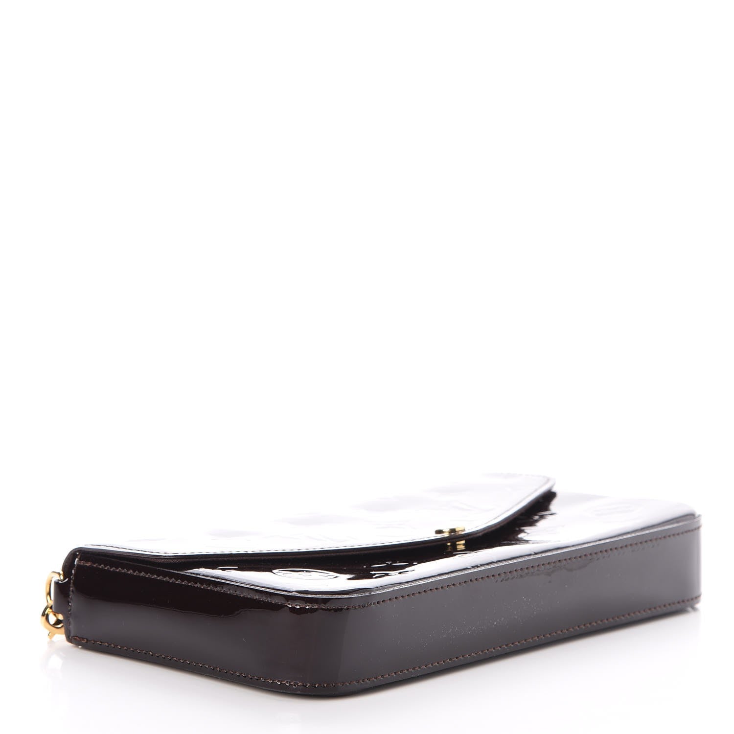 Louis Vuitton Vernis Pochette Felicie Chain Wallet Amarante 4 of 9