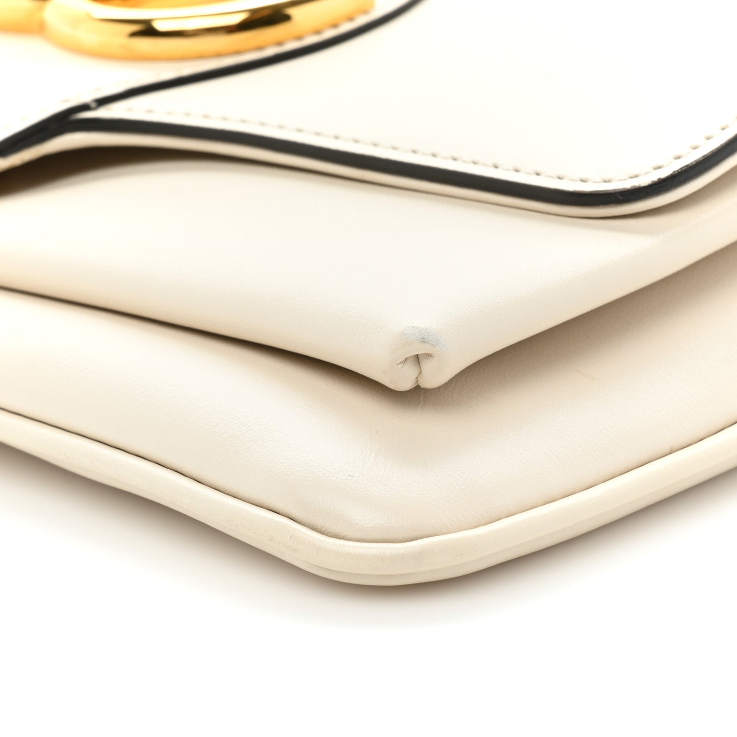 Calfskin Small Arli Flap Shoulder Bag Mystic White