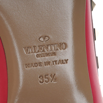 Valentino Garavani Calfskin Nappa Rockstud Cage Ballerina Flats 35.5 Deep Fuxia Poudre 6 of 9
