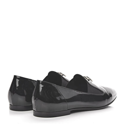 Chanel Patent CC Mocassin Loafers 40 Black 4 of 12