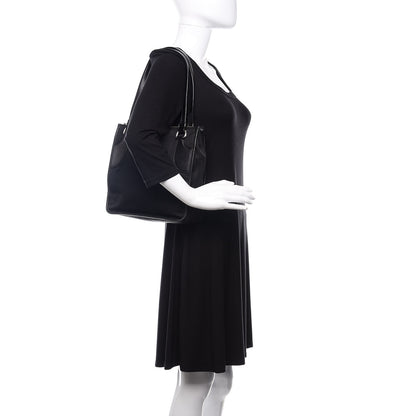 Prada Calfskin Tessuto Nylon Tote Black 2 of 10