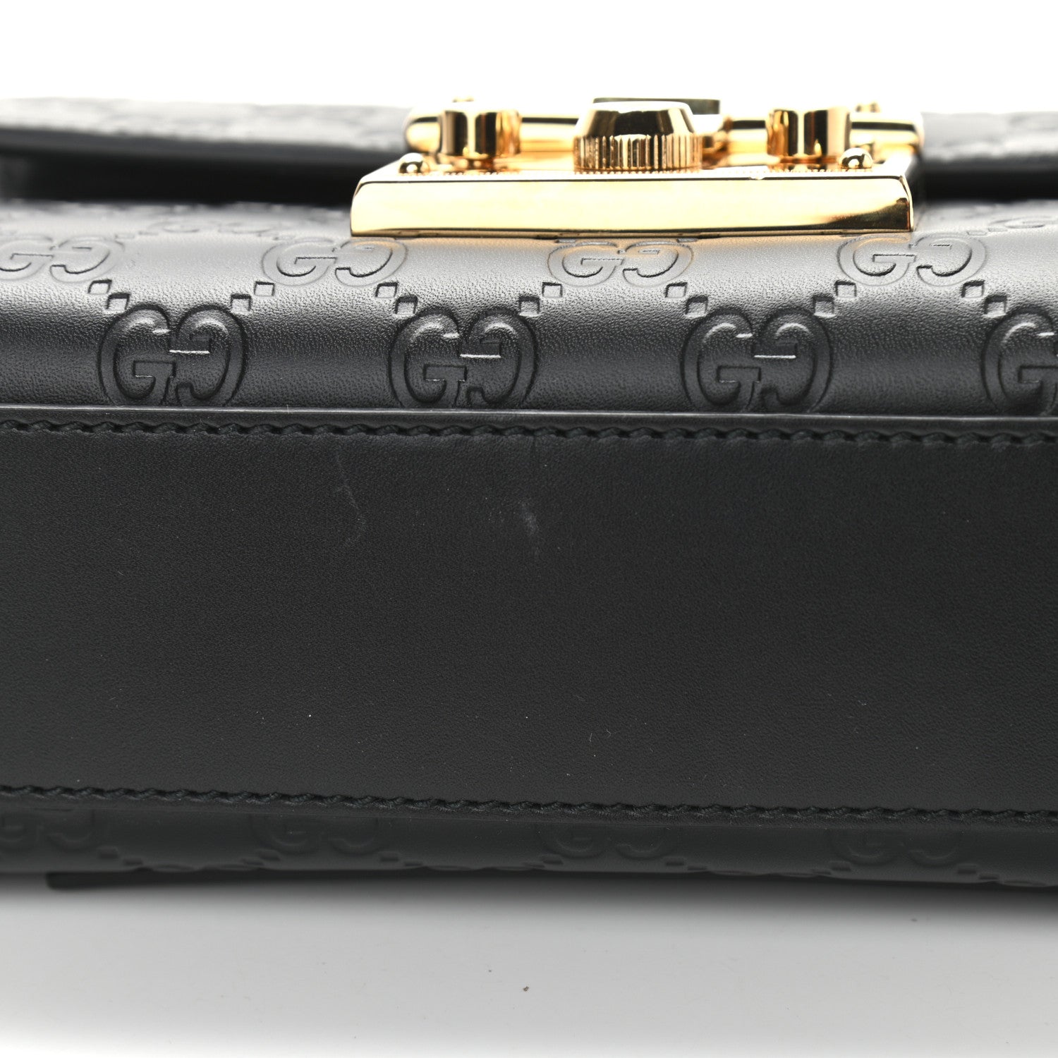 Gucci Guccissima Small Padlock Shoulder Bag Black 12 of 12