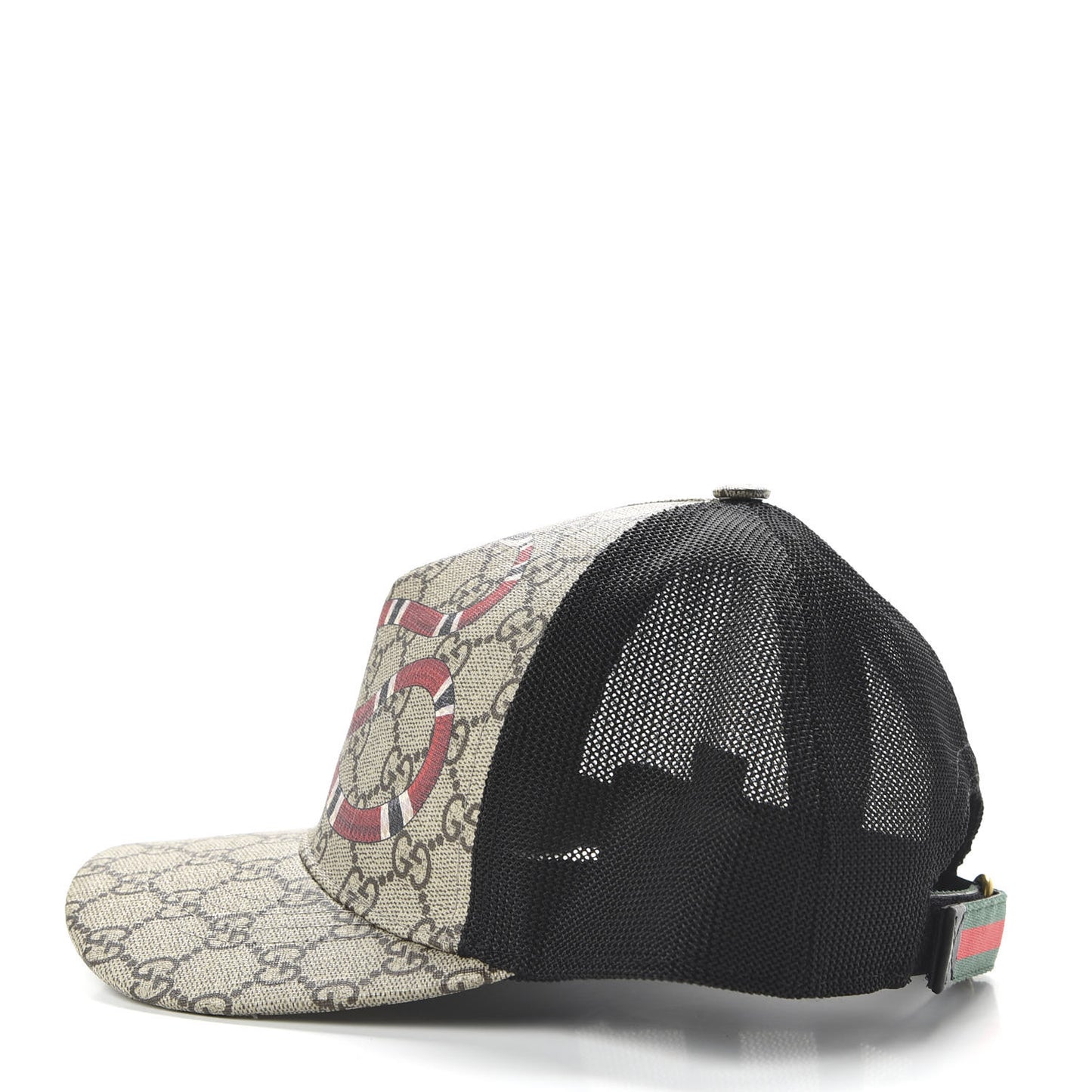 GG Supreme Monogram Kingsnake Print Baseball Hat XS 56 Beige