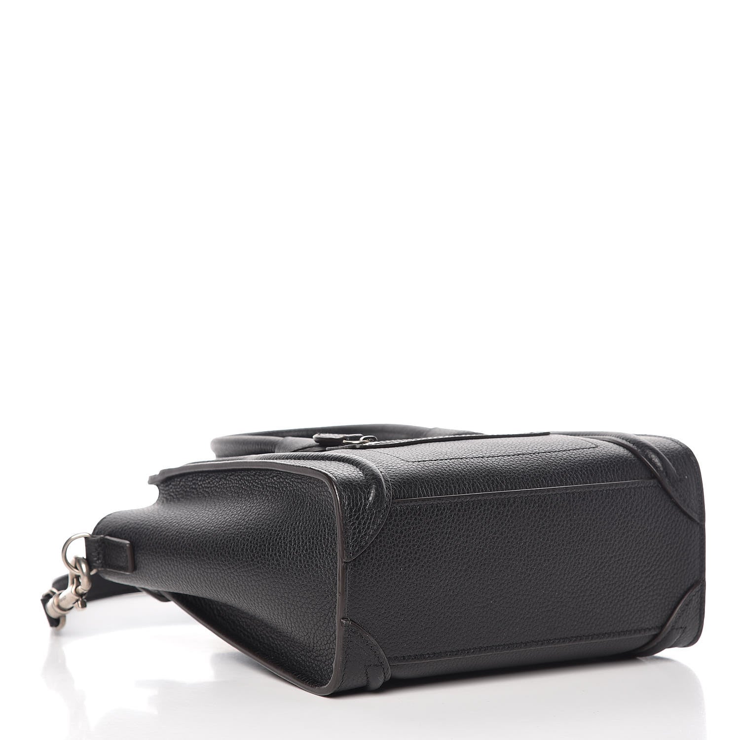 Celine Drummed Calfskin Nano Luggage Black 5 of 12