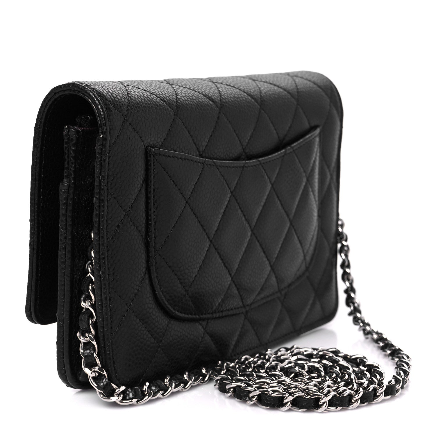 Chanel Caviar Quilted Wallet on Chain WOC Black 2 of 11