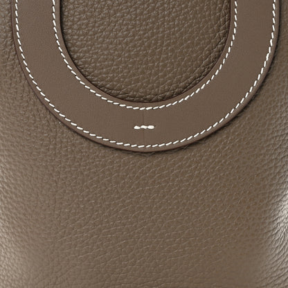 Hermes Taurillon Clemence Swift In-The-Loop 18 Bag Etoupe 8 of 13