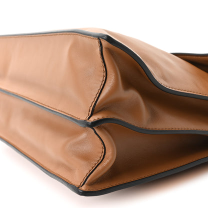 Prada Calfskin Large Soft Sound Shoulder Bag Camel 10 of 11