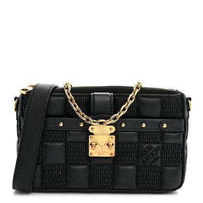 Louis Vuitton Lambskin Damier Quilt Troca PM Black 1 of 11
