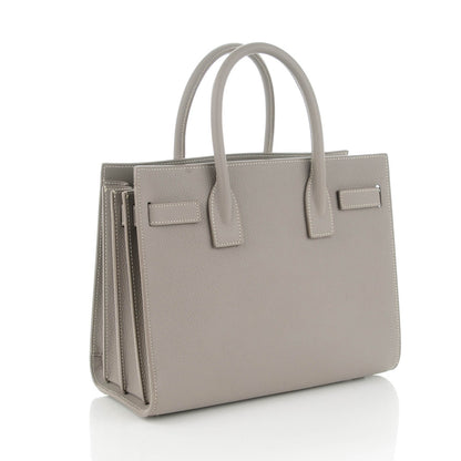 Saint Laurent Grained Calfskin Baby Sac De Jour Pearl Grey 3 of 7