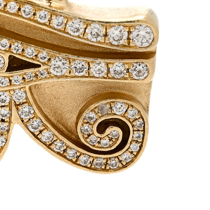 David Yurman DAVID YURMAN 18K Yellow Gold Diamond Cairo Eye of Horus Amulet Pendant 5 of 5