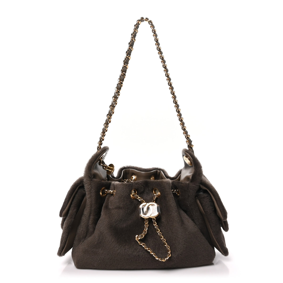 Chanel Pony Hair Mini Chanel 25 Handbag Dark Khaki 1 of 10
