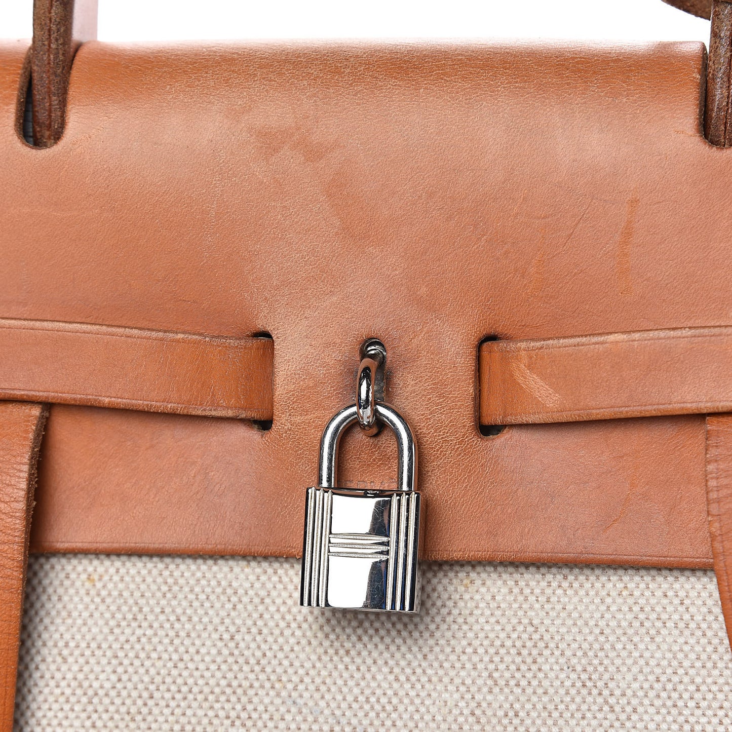 Toile Vache Calfskin Herbag 30 PM Backpack Natural
