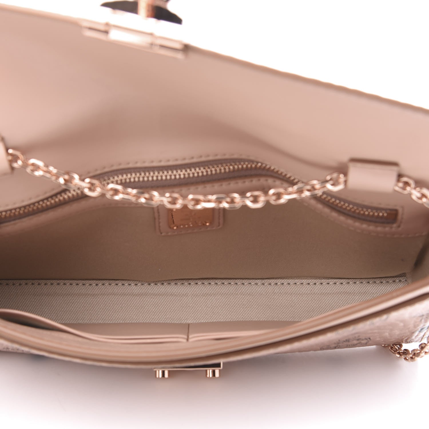 MCM Metallic Visetos Millie Wallet On Chain Champagne Gold 5 of 9