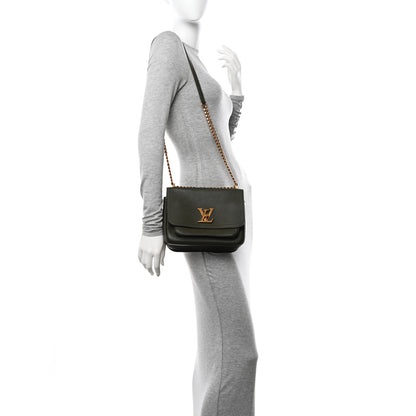 Louis Vuitton Grained Calfskin Lockme Chain Bag PM Kaki 2 of 9