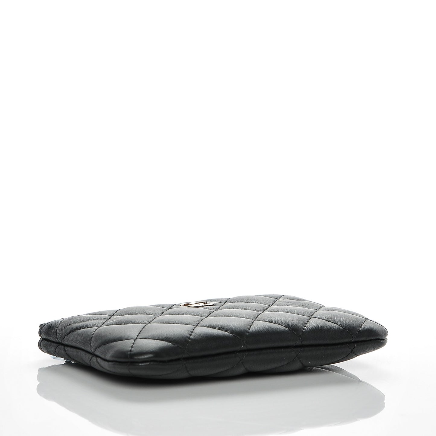 Lambskin Quilted Casino Coin Purse Black