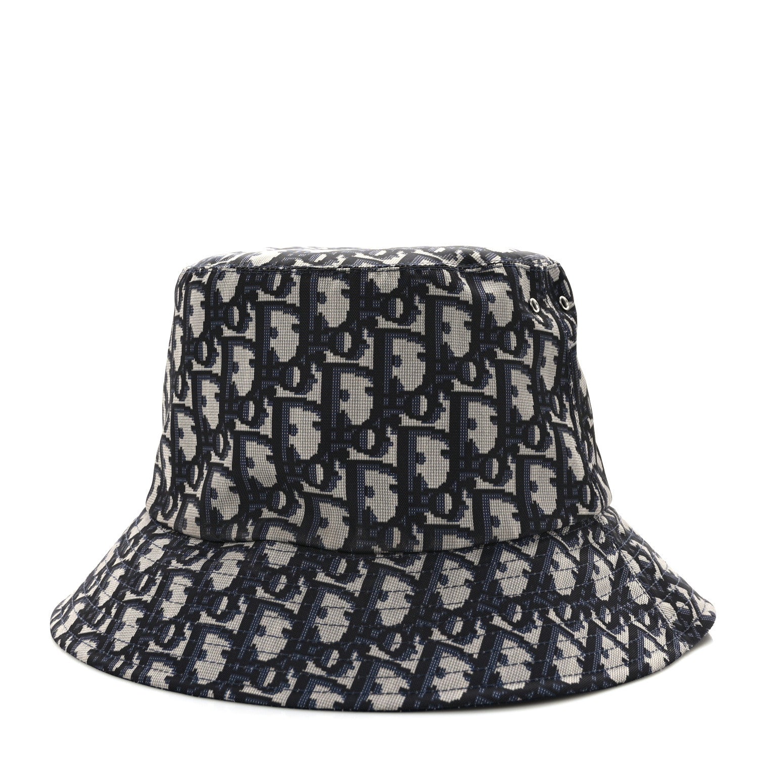 Christian Dior Oblique Reversible Teddy-D Brim Bucket Hat 57 Blue 1 of 13
