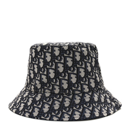 Christian Dior Oblique Reversible Teddy-D Brim Bucket Hat 57 Blue 1 of 13