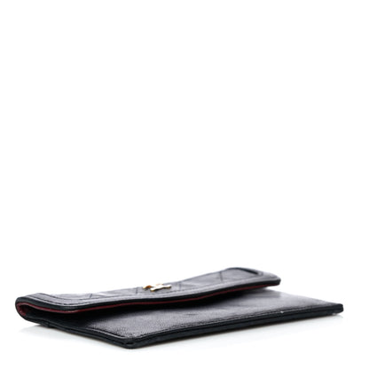 Chanel Lambskin Quilted Flap Pouch Black 4 of 8