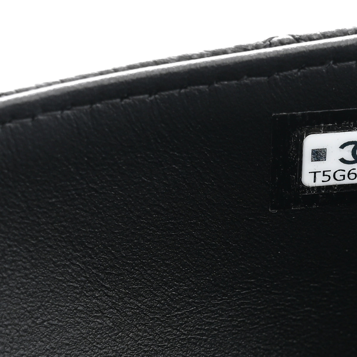 Caviar Lambskin Quilted CC Flap Card Holder Black