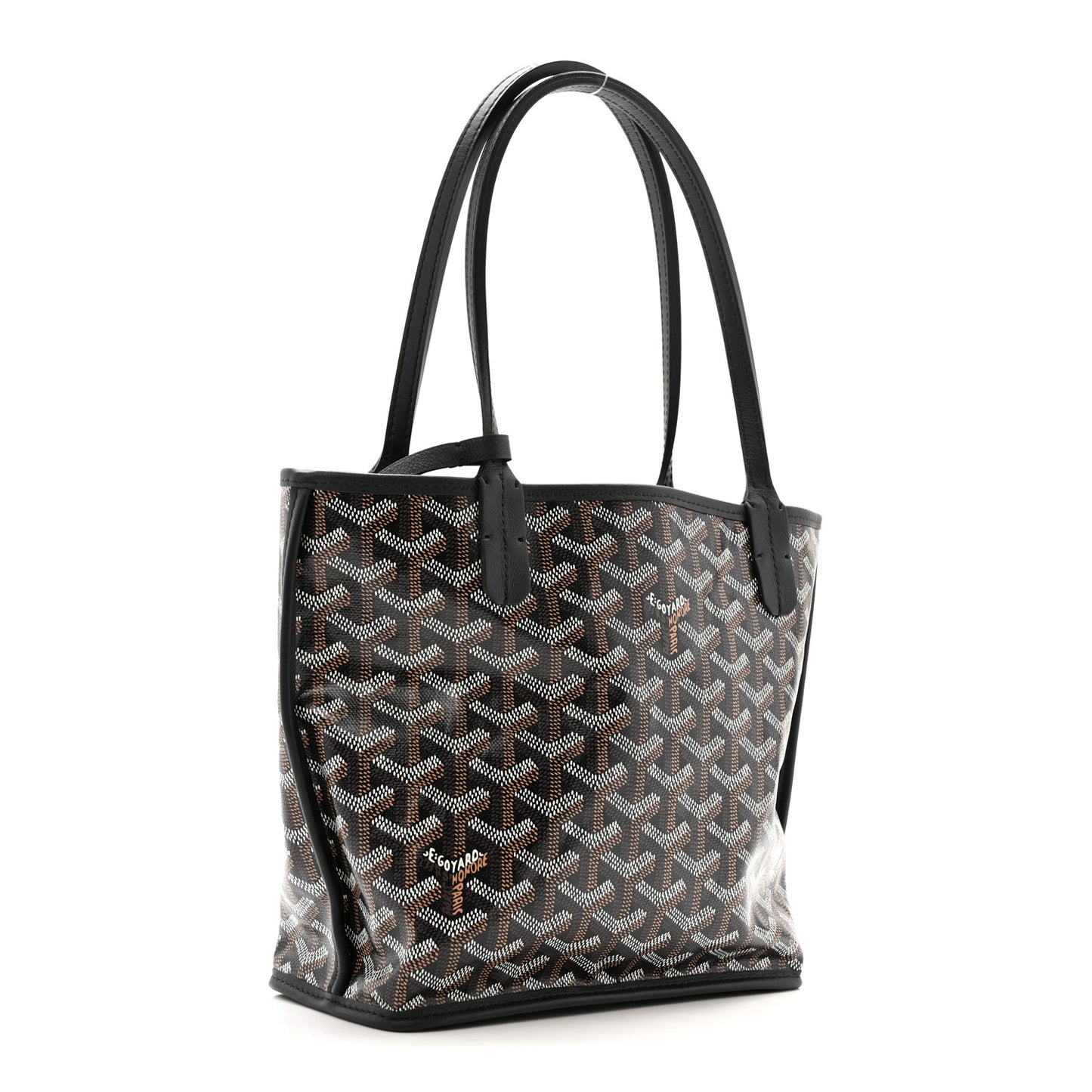 Goyardine Reversible Mini Anjou Black
