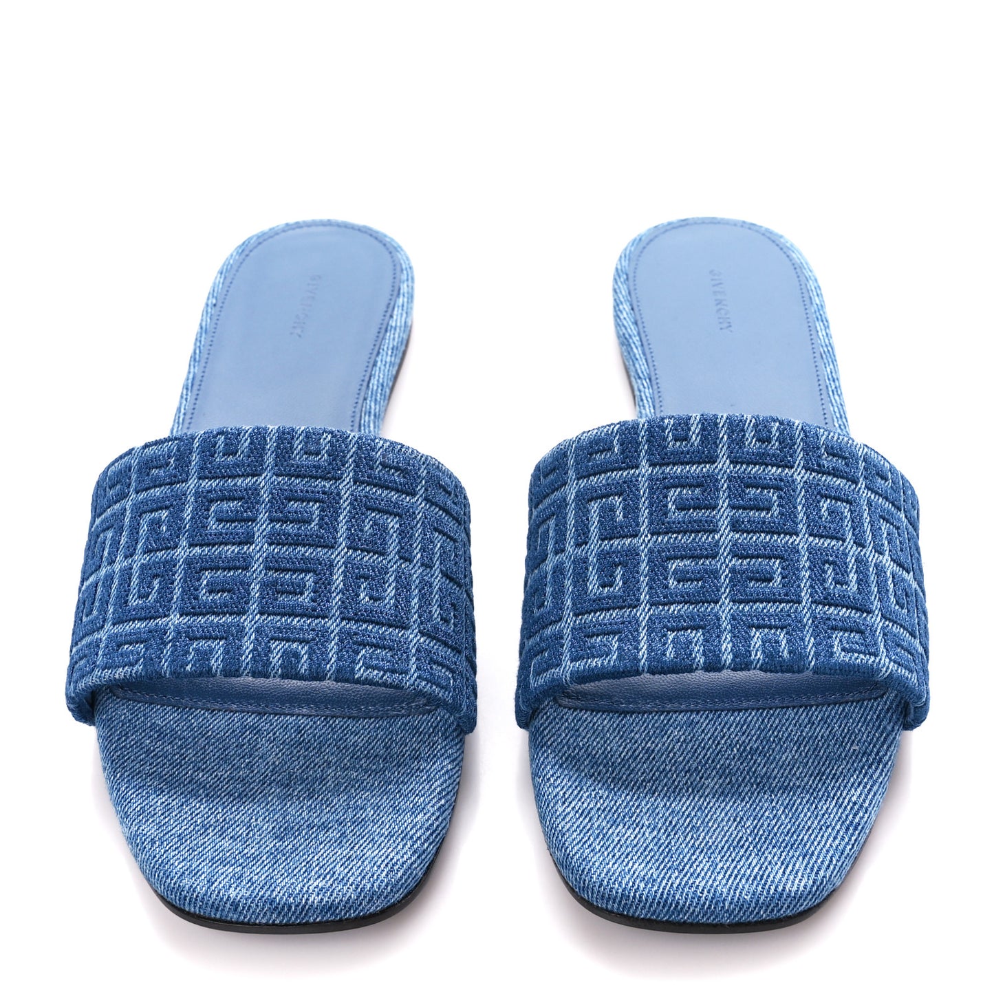 Jacquard 4G Logo Mule Slide Sandals 39.5 Denim Blue