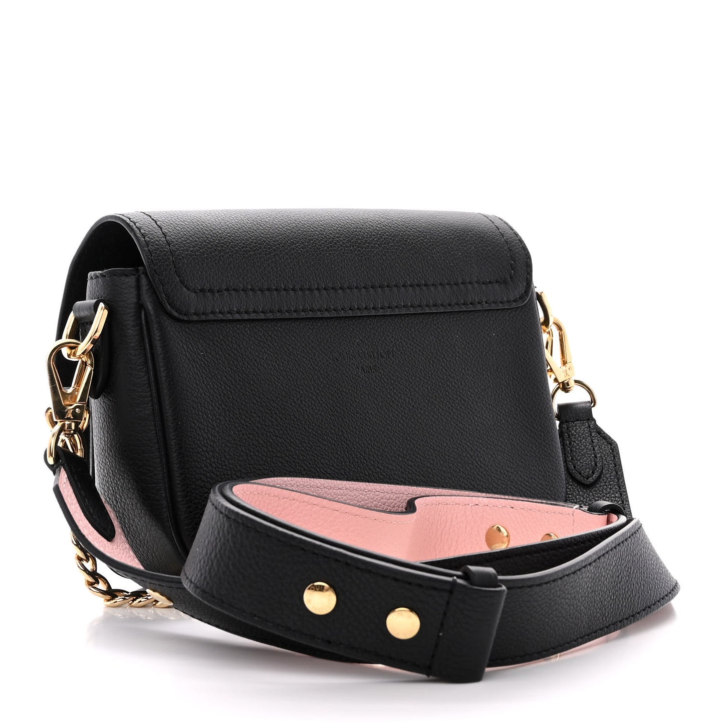 Grained Calfskin Lockme Tender Black