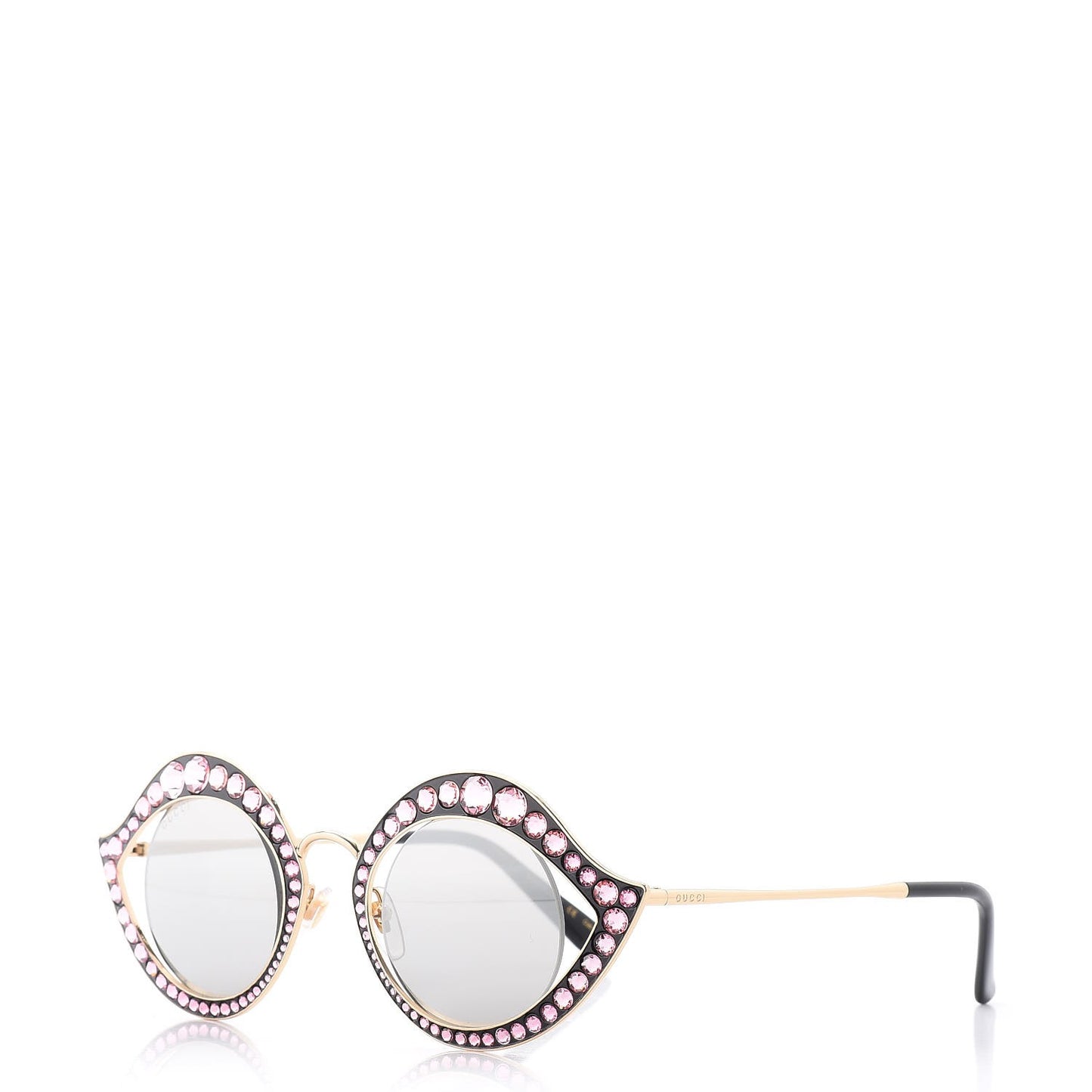 Metal Crystal Cat Eye Sunglasses GG0046/S Light Pink