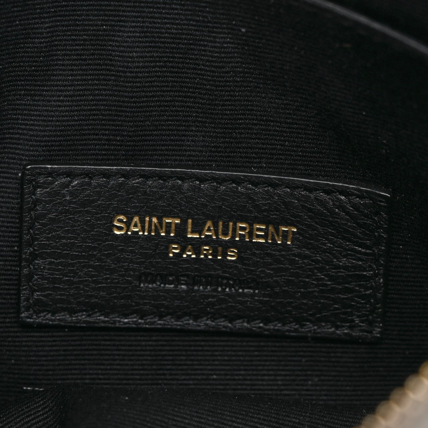 Saint Laurent Grain De Poudre Chevron Monogram Bill Pouch Crema Soft 6 of 7