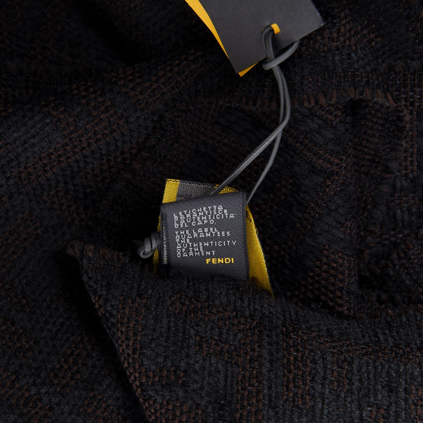 Acrylic Wool FF Fringe Scarf Black