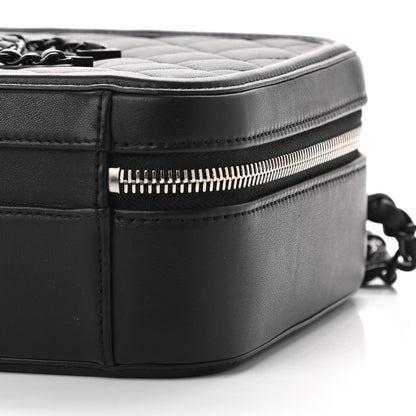 Chanel Lambskin Quilted Medium CC Filigree Vanity Case Black 9 of 10