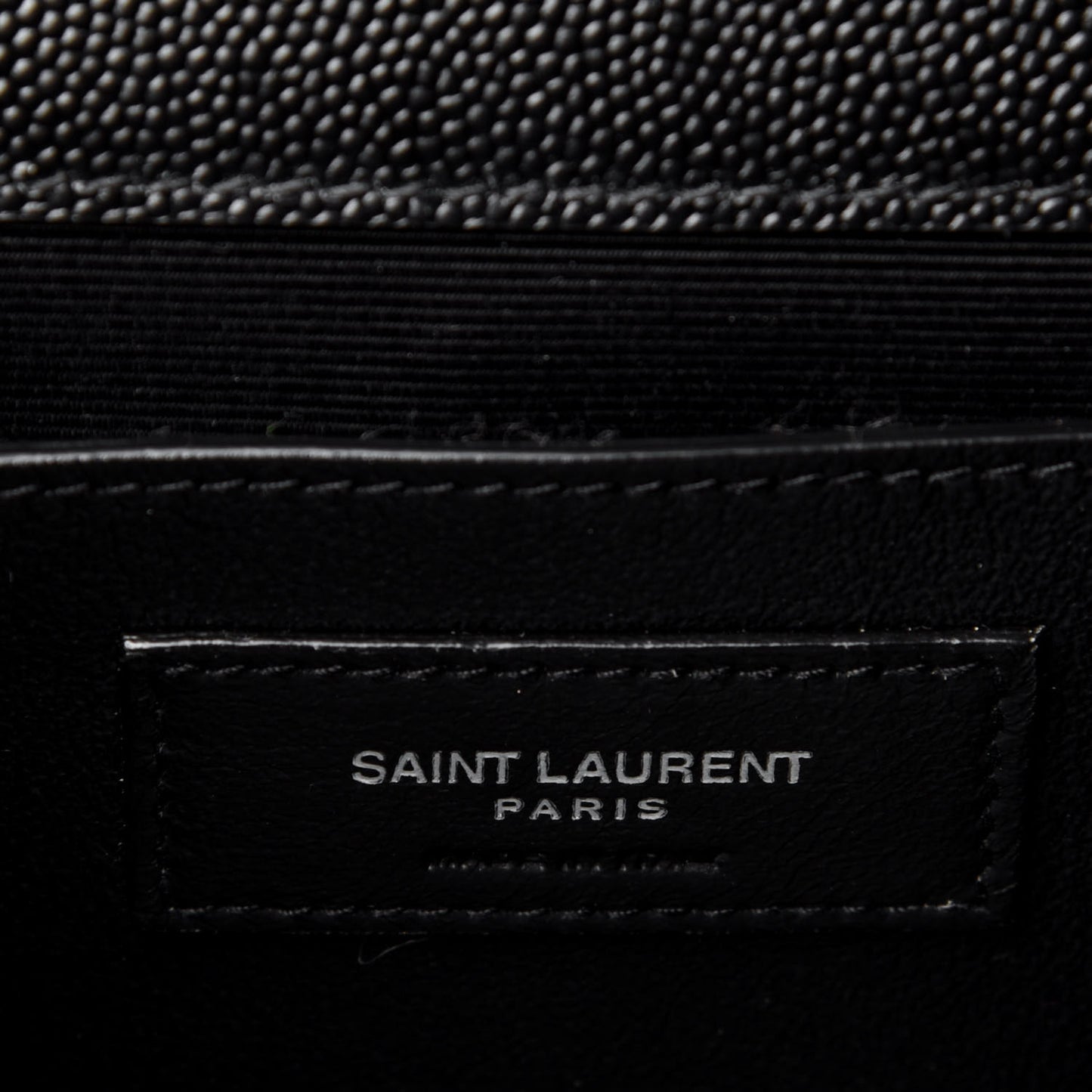 Grain De Poudre Textured Mixed Matelasse Triquilt Medium Monogram Satchel Black