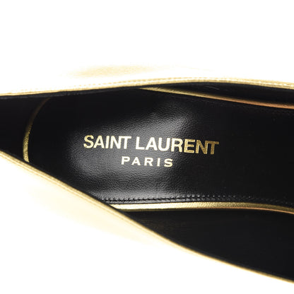 Saint Laurent Metallic Calfskin Opyum 85 Pumps 39 Oro 7 of 9