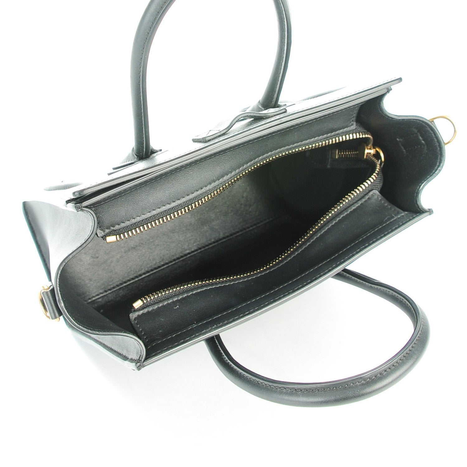Celine Smooth Calfskin Nano Luggage Black 5 of 8