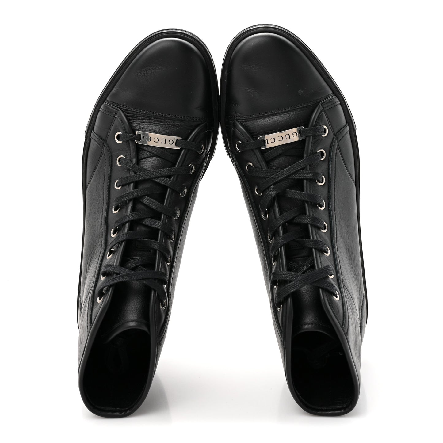 Miro Soft Calfskin Mens High Top Sneakers 10 Black