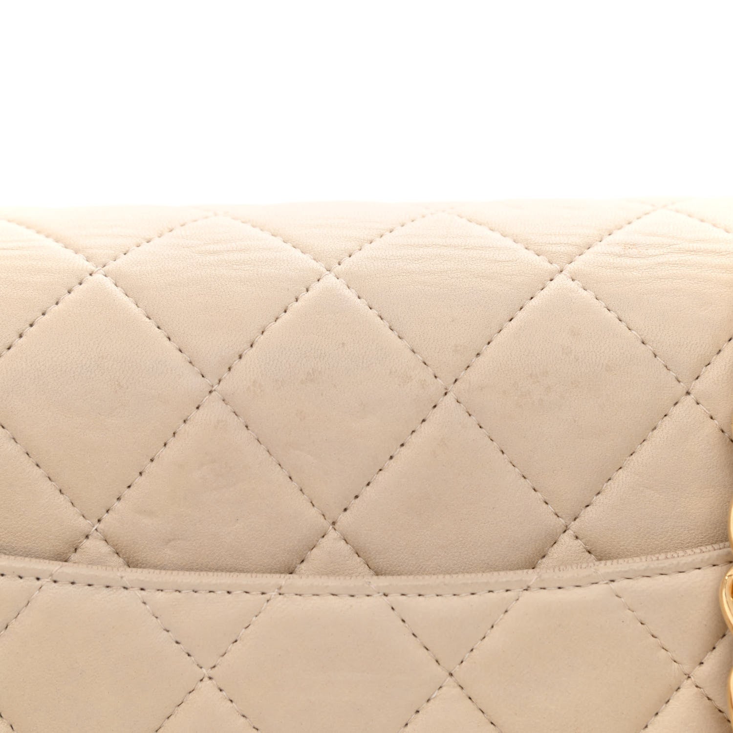 Chanel Lambskin Quilted Jumbo Single Flap Beige Clair 10 of 10