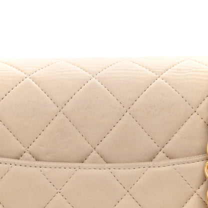 Chanel Lambskin Quilted Jumbo Single Flap Beige Clair 10 of 10