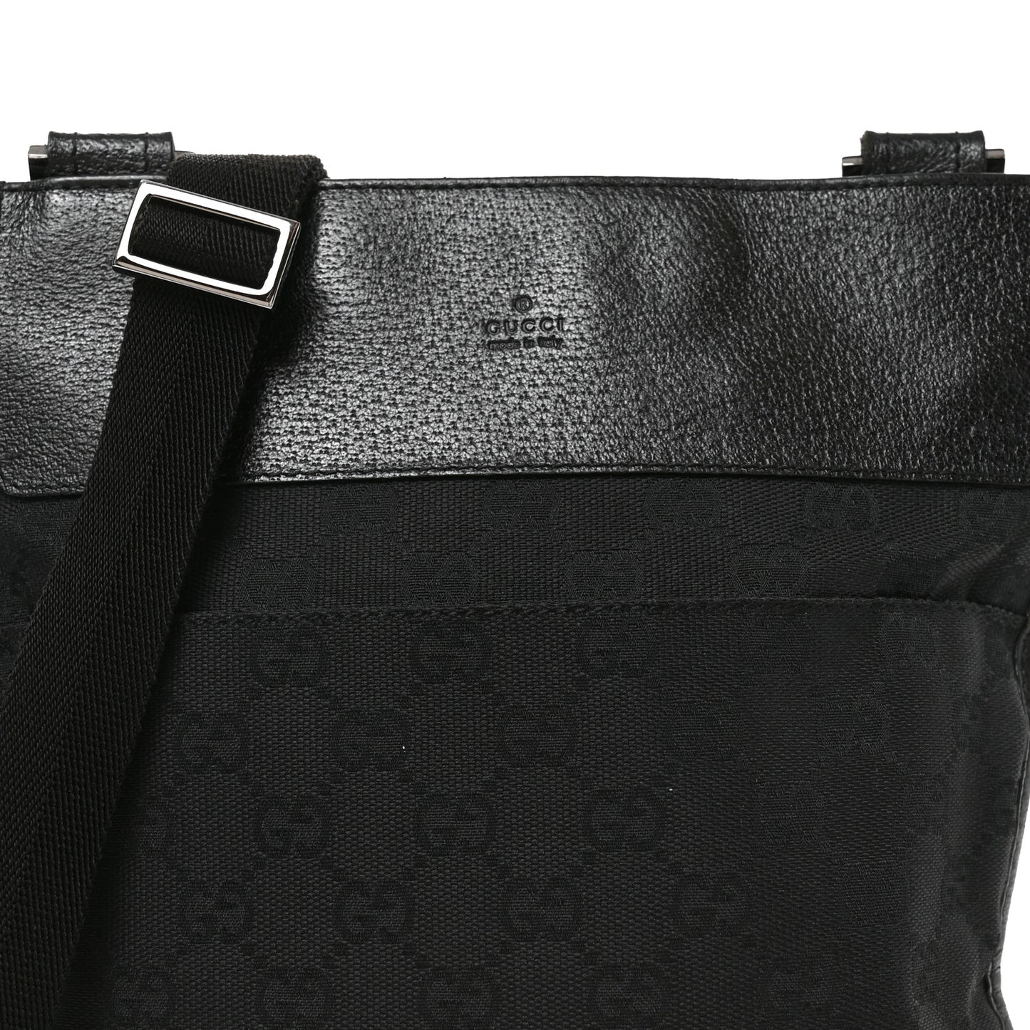 GG Monogram Messenger Crossbody Bag Black