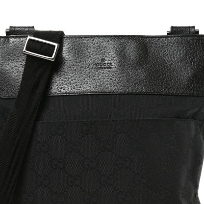 Gucci GG Monogram Messenger Crossbody Bag Black 7 of 9
