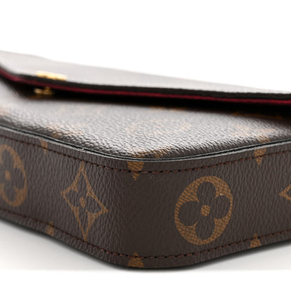 Louis Vuitton Monogram Pochette Felicie Chain Wallet Fuchsia 11 of 12