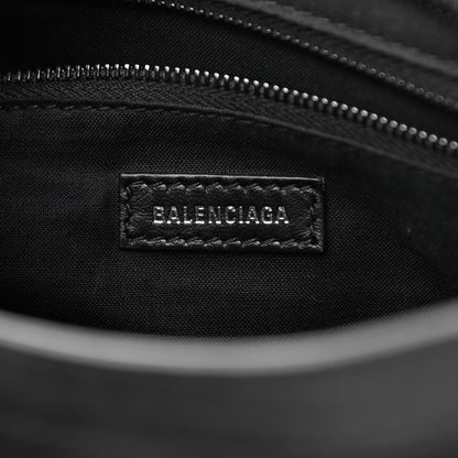 Balenciaga Matte Supple Lambskin Crocodile Embossed Classic Black Hardware S City Black 6 of 11