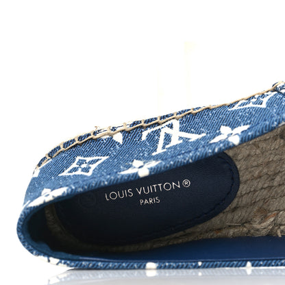 Louis Vuitton Monogram Denim Starboard Espadrille Flats 35 Blue 7 of 8