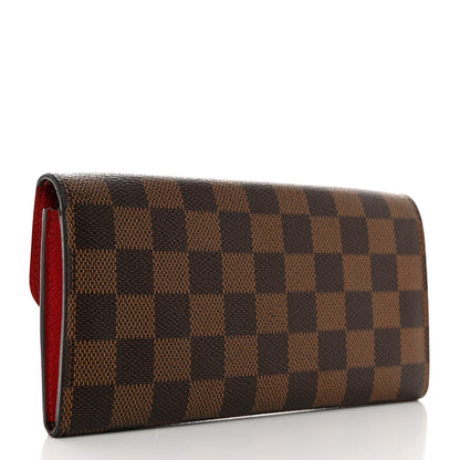 Louis Vuitton Damier Ebene Emilie Wallet Red 3 of 7